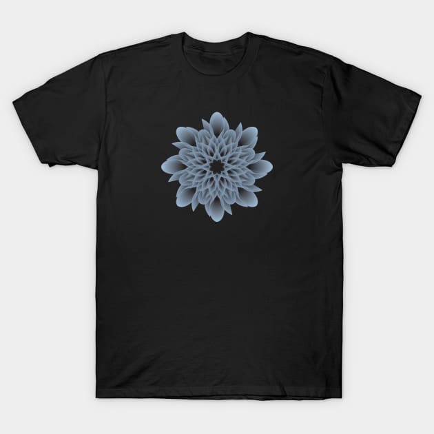 Beautiful and Artistic Grey Flower T-Shirt by Steady Eyes